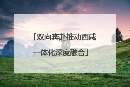 双向奔赴推动西咸一体化深度融合