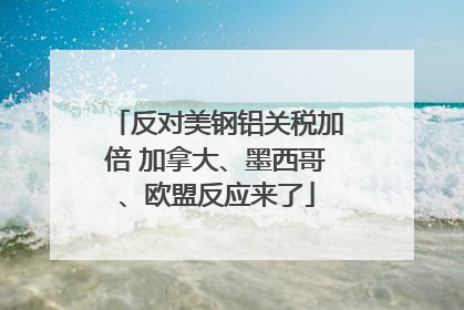 反对美钢铝关税加倍 加拿大、墨西哥、欧盟反应来了