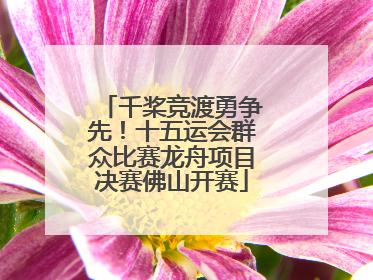 千桨竞渡勇争先！十五运会群众比赛龙舟项目决赛佛山开赛