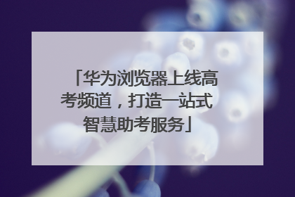 华为浏览器上线高考频道，打造一站式智慧助考服务