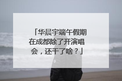 华晨宇端午假期在成都除了开演唱会，还干了啥？