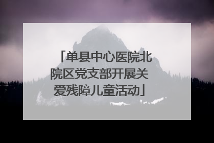 单县中心医院北院区党支部开展关爱残障儿童活动