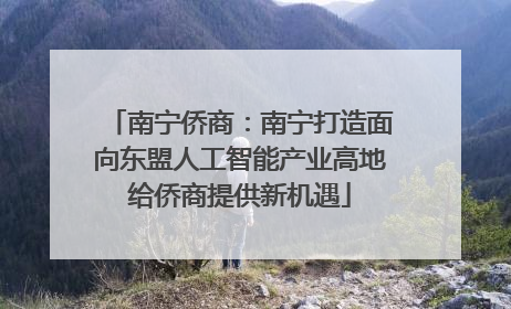 南宁侨商：南宁打造面向东盟人工智能产业高地给侨商提供新机遇