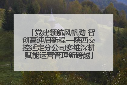 党建领航风帆劲 智创高速启新程—陕西交控延定分公司多维深耕赋能运营管理新跨越