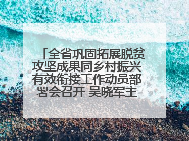 全省巩固拓展脱贫攻坚成果同乡村振兴有效衔接工作动员部署会召开 吴晓军主持并讲话 罗东川作安排部署