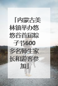 内蒙古美林镇举办悠悠谷首届粽子节600多名师生家长和游客参加