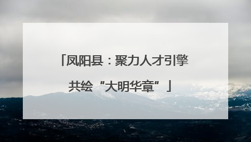 凤阳县：聚力人才引擎 共绘“大明华章”