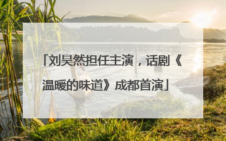刘昊然担任主演，话剧《温暖的味道》成都首演