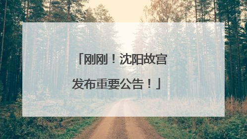刚刚！沈阳故宫发布重要公告！