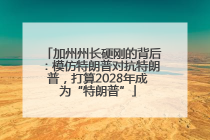 加州州长硬刚的背后：模仿特朗普对抗特朗普，打算2028年成为“特朗普”