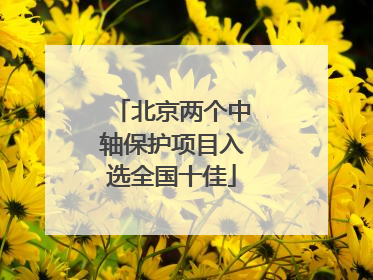 北京两个中轴保护项目入选全国十佳