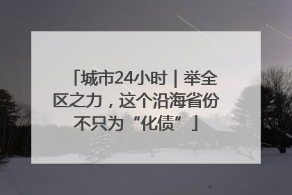 城市24小时｜举全区之力，这个沿海省份不只为“化债”