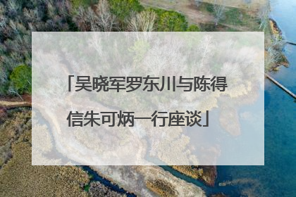 吴晓军罗东川与陈得信朱可炳一行座谈