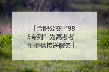 合肥公交“985专列”为高考考生提供接送服务