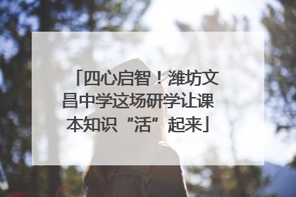 四心启智！潍坊文昌中学这场研学让课本知识“活”起来