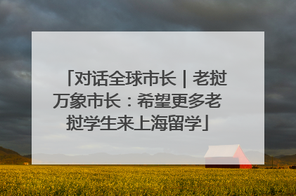 对话全球市长｜老挝万象市长：希望更多老挝学生来上海留学