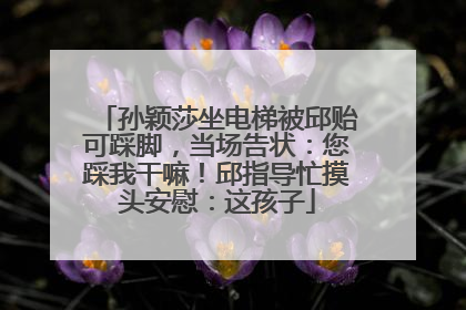 孙颖莎坐电梯被邱贻可踩脚，当场告状：您踩我干嘛！邱指导忙摸头安慰：这孩子