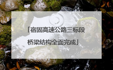 宿固高速公路三标段桥梁结构全面完成