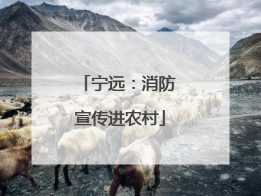 宁远：消防宣传进农村