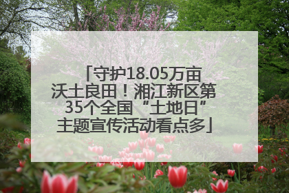 守护18.05万亩沃土良田！湘江新区第35个全国“土地日”主题宣传活动看点多
