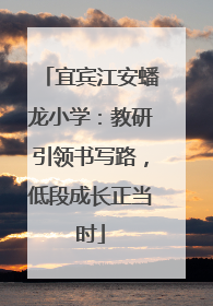 宜宾江安蟠龙小学：教研引领书写路，低段成长正当时