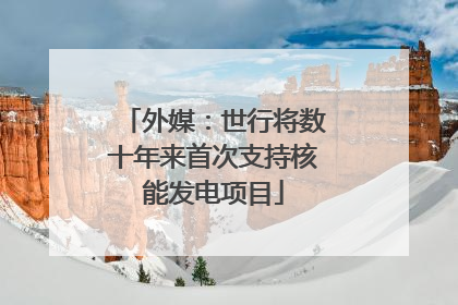 外媒：世行将数十年来首次支持核能发电项目