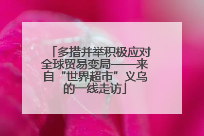 多措并举积极应对全球贸易变局——来自“世界超市”义乌的一线走访