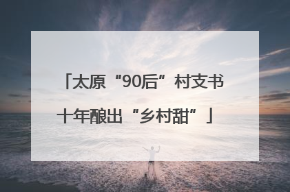 太原“90后”村支书十年酿出“乡村甜”