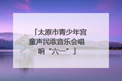 太原市青少年宫童声民歌音乐会唱响“六一”