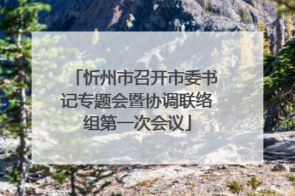 忻州市召开市委书记专题会暨协调联络组第一次会议