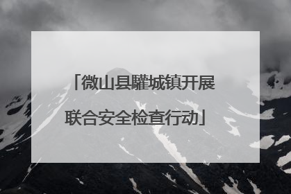 微山县驩城镇开展联合安全检查行动