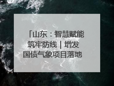 山东：智慧赋能 筑牢防线｜增发国债气象项目落地见效系列报道