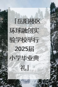 岳阳楼区环球融创实验学校举行2025届小学毕业典礼