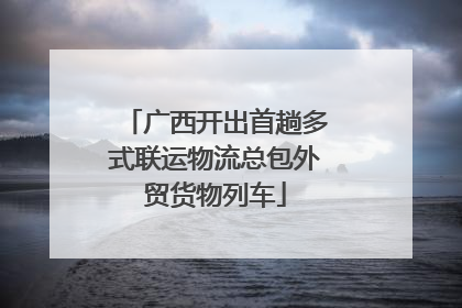 广西开出首趟多式联运物流总包外贸货物列车