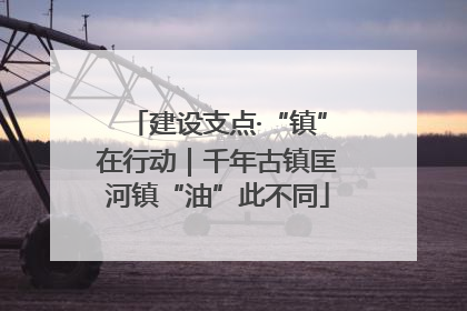 建设支点·“镇”在行动｜千年古镇匡河镇“油”此不同