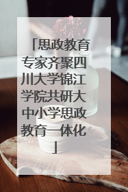 思政教育专家齐聚四川大学锦江学院共研大中小学思政教育一体化