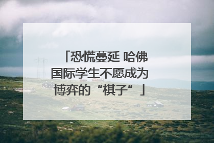 恐慌蔓延 哈佛国际学生不愿成为博弈的“棋子”