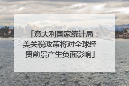 意大利国家统计局：美关税政策将对全球经贸前景产生负面影响