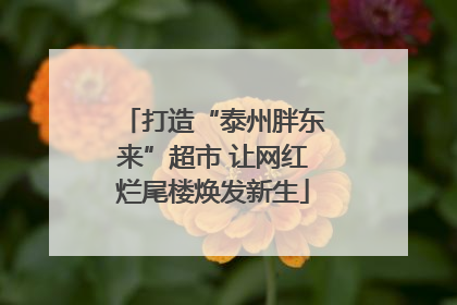 打造“泰州胖东来”超市 让网红烂尾楼焕发新生