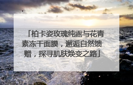 柏卡姿玫瑰纯露与花青素冻干面膜，邂逅自然馈赠，探寻肌肤焕变之路