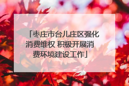 枣庄市台儿庄区强化消费维权 积极开展消费环境建设工作