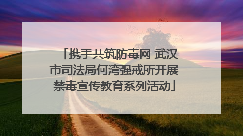 携手共筑防毒网 武汉市司法局何湾强戒所开展禁毒宣传教育系列活动