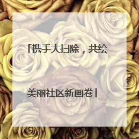 携手大扫除，共绘美丽社区新画卷