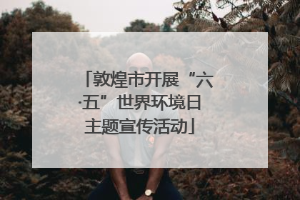 敦煌市开展“六·五”世界环境日主题宣传活动