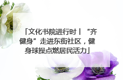文化书院进行时丨“齐健身”走进东街社区，健身球操点燃居民活力