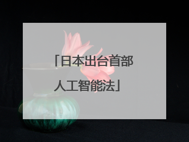 日本出台首部人工智能法