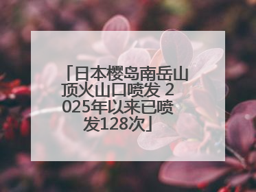 日本樱岛南岳山顶火山口喷发 2025年以来已喷发128次