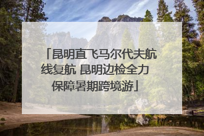 昆明直飞马尔代夫航线复航 昆明边检全力保障暑期跨境游