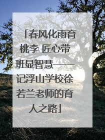 春风化雨育桃李 匠心带班显智慧——记浮山学校徐若兰老师的育人之路