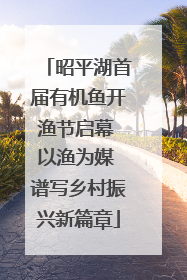 昭平湖首届有机鱼开渔节启幕 以渔为媒 谱写乡村振兴新篇章